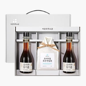 비온뒤첫소금 첫소금 프리미엄 참기름 세트 3P (참기름2 + 토판염)