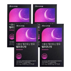 안국약품 식물성 멜라토닌 함유 멜라굿나잇 500mg 30정