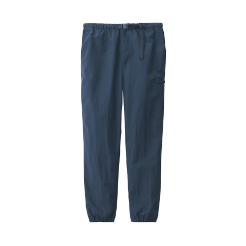 MUJI 남성 발수 방풍 바지 나일론 포켓터블 윈드 팬츠 네이비 84570636