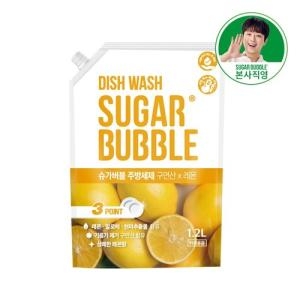 슈가버블 구연산 레몬 주방세제 리필 1.2L