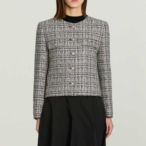 쉬즈미스 여성 라운드넥 트위드 자켓 SWWJKP12070