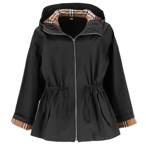 버버리 여성 BIRLEY 체크 드로스트링 후드 자켓 80922371