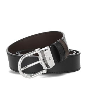 몽블랑 말발굽형 유광 버클 리버서블 레더 벨트_128783