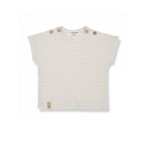 아미 1+IN THE F LY 누드 아이보리 코튼 JAD 티셔츠 B0301393354