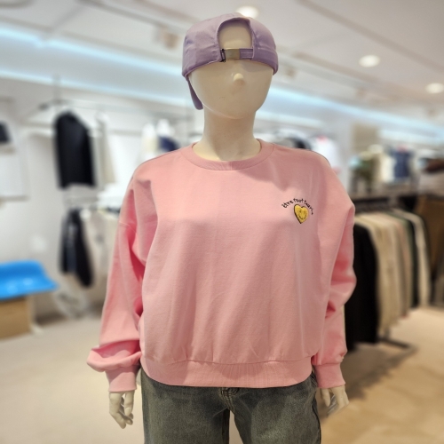 클라이드.n FPATS621F 여성 하트 그래픽 맨투맨 티셔츠 2컬러