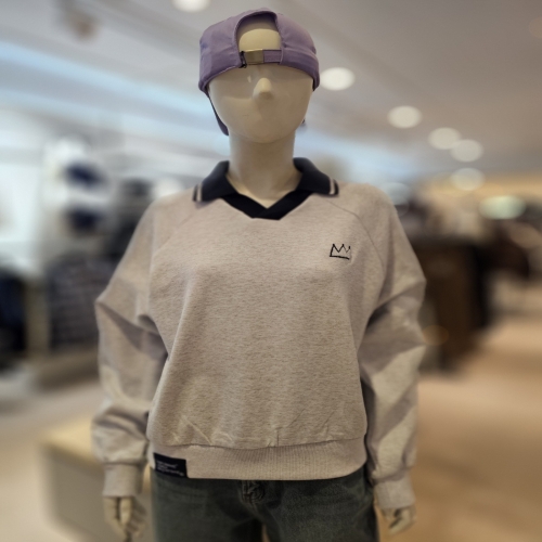 클라이드.n FPATS681F 여성 바스키아 카라 맨투맨 티셔츠 2컬러