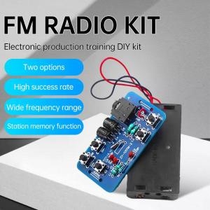 FM  라디오 DIY 느슨한 부품 라디오 모듈 전자 생산 용접 연습 교육 DIY 키트 76-108MHz