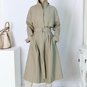 셀러허브 패션 JHM5Q57R_51IB 언발 날개 면 트렌치 디테일 롱 코트