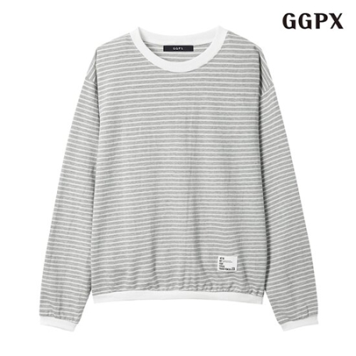 GGPX 단가라 배색 맨투맨 GPALW002D