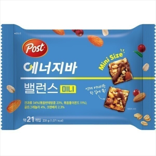 포스트 에너지바 밸런스 미니 231g