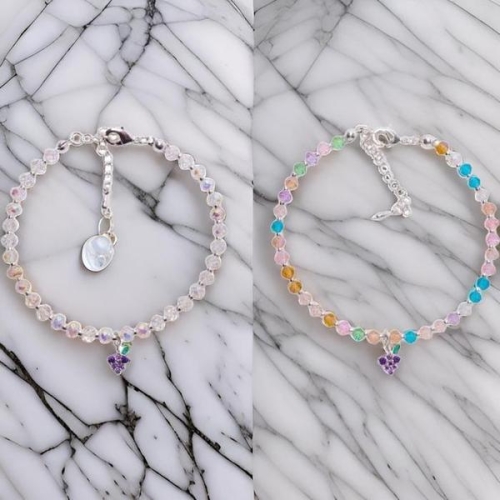 셀러허브  여자 펜던트 크리스탈 비즈 2Type 큐빅 팔찌 S29414908