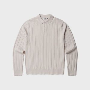 올젠 남성 봄 골지 카라 긴팔티_ZOF1ET1303