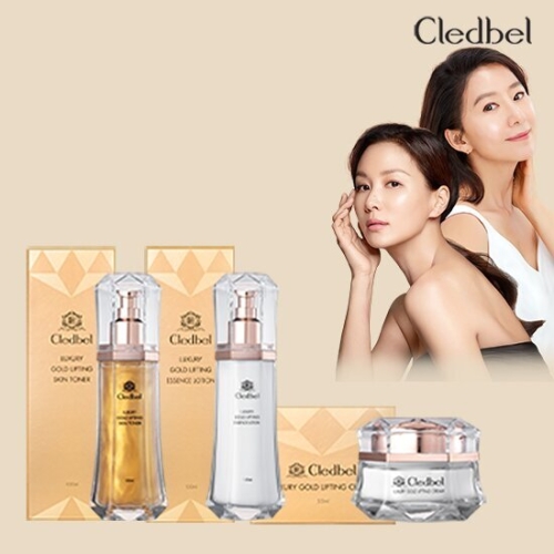 뷰티화장품 끌레드벨럭셔리 골드리프팅 기초3종세트 스킨로션크림 1세트