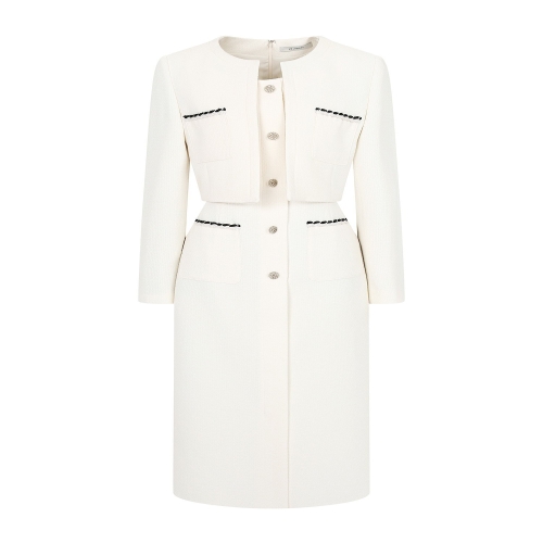 JJ지고트 여성 브레이드 재킷 A라인 원피스 GR2M0OP911