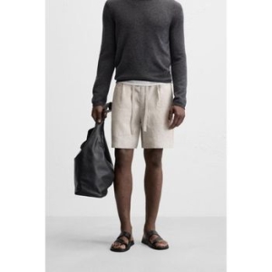 자라 100% 린넨 버뮤다 쇼츠 반바지 라이트 베이지 5070/118/052 172048