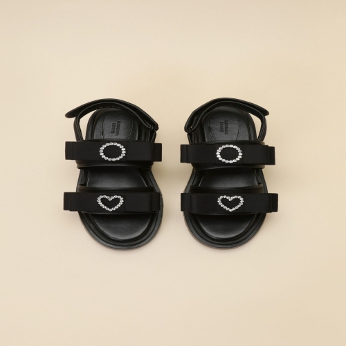 슈콤마보니 여성 리본 포인트 샌들_DG2AM24011BLK