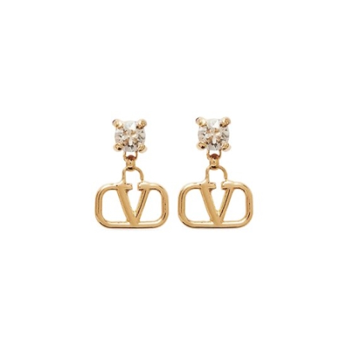 발렌티노  V 로고 크리스탈 귀걸이 골드 6W2J0H29 YCW MH5