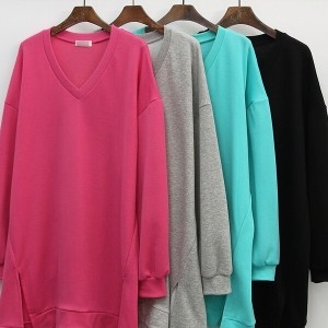 시드마켓 브이넥 트임 롱티셔츠 201G319S 빅사이즈 여성 501