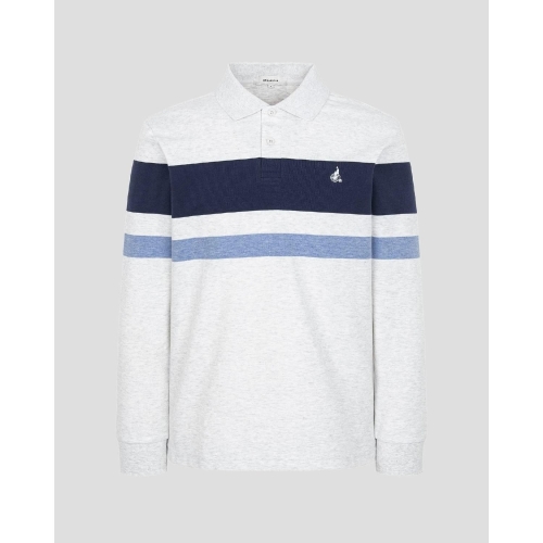 빈폴 멘 피케 컬러블록 칼라넥 티셔츠 라이트 그레이_BC5141C132