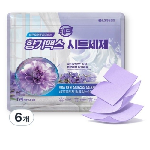 테크 향기맥스 시트세제 12매