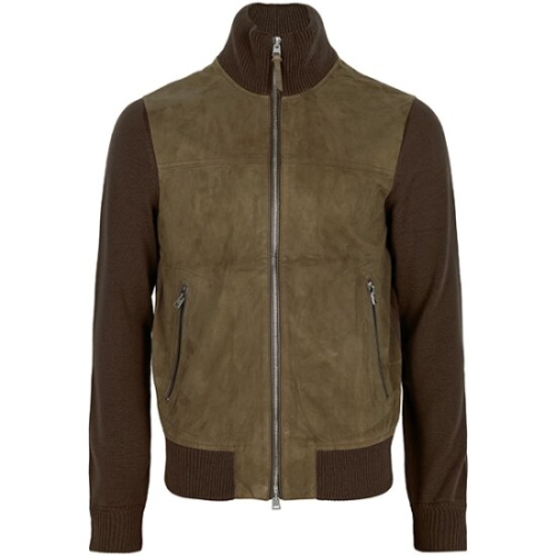 톰포드 타바코 스웨이드 니트 집업 자켓 KZF008 YMW084S25 TOBACCO