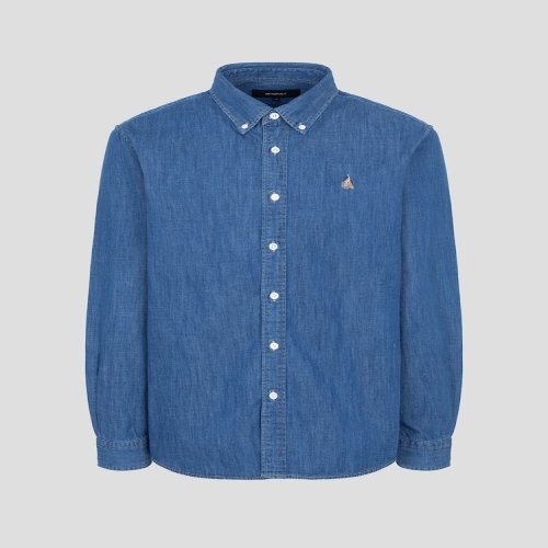 빈폴 Essential 남녀공용 데님 셔츠 블루_BC5164E71P