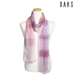 닥스 체크 롱실크 스카프 SKU014