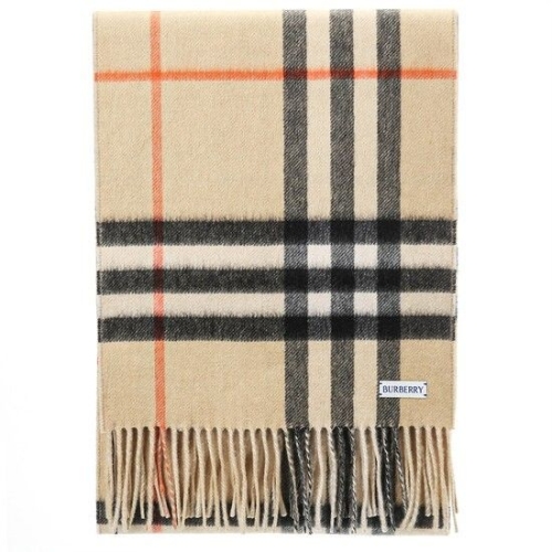 버버리 리버시블 체크 캐시미어 스카프 샌드 멜란지 8095703