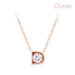 아미  다이 온라인 로즈 14K골드 1부 랩그로운 다이아몬드 목걸이 FGDN1197