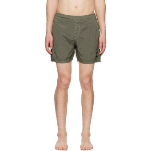 스톤아일랜드  그린 나일론 메탈 에코닐 스윔 쇼츠 251828M208007