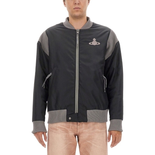 비비안웨스트우드  그래픽 디자인 봄버 재킷 33040009 W00M0N401