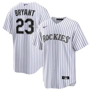 나이키 MLB Kris Bryant 콜로라도 로키스 레플리카 플레이어 저지 화이트 퍼플 792523
