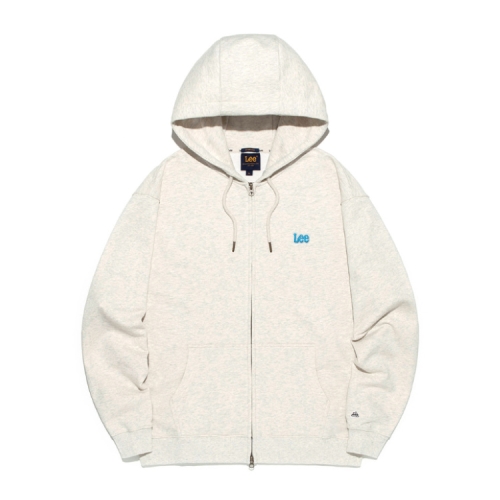 LEE 스몰 트위치 로고 후드 집업 오트밀 LE2501HZ01OT