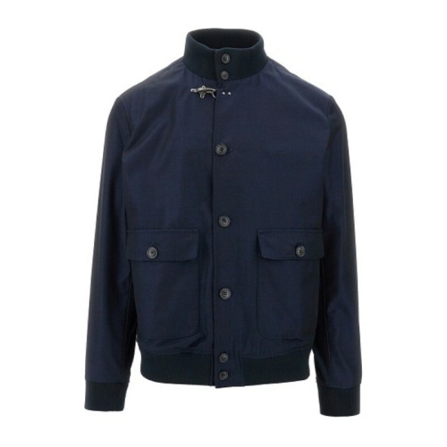 페이 버튼 클로저 칼라 리브드 커프 블루종 NAM12500040 WWZ U8