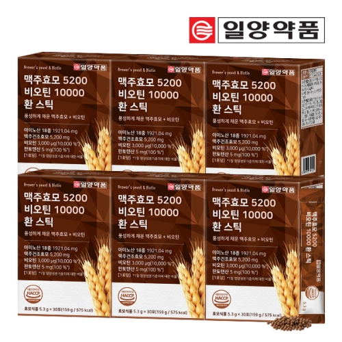 일양약품 맥주효모 5200 비오틴 10000 환 스틱 5.3g 30포