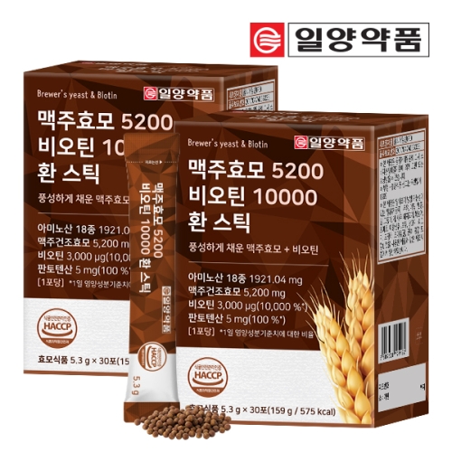 일양약품 맥주효모 5200 비오틴 10000 환 스틱 5.3g 30포