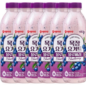  서울우유 신선함이 살아있는 목장 요거트 블루베리 750ml [6개]