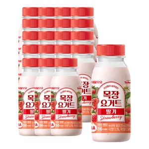  서울우유 신선함이 살아있는 목장 요거트 딸기 225ml [20개]