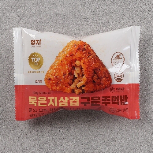 엄지식품  묵은지삼겹 구운 주먹밥 100g