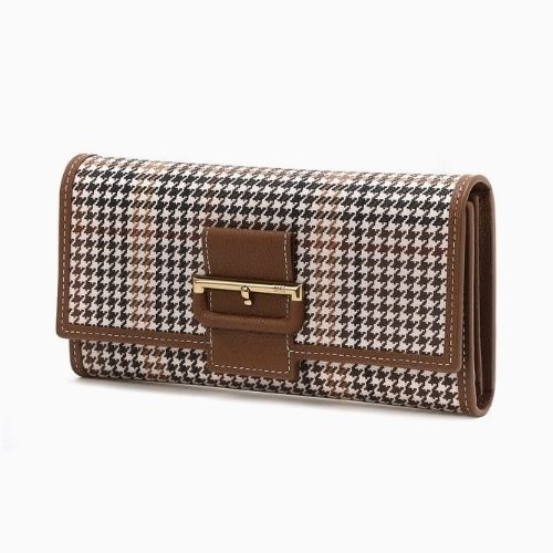 닥스 하운드투스 브라운 버클장식 가죽 장지갑 DCWA5E133W2