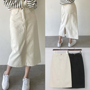 위쉬몰 CA 양방기모데님스커트8630T693H501 빅사이즈