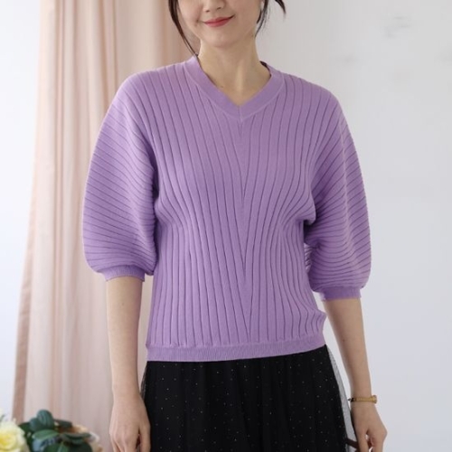 웬디즈갤러리 아비쥬 골지 7부 니트 QKN103