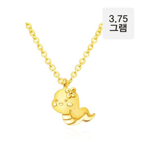 금아당  뱀띠 아기뱀 돌목걸이 3.75g