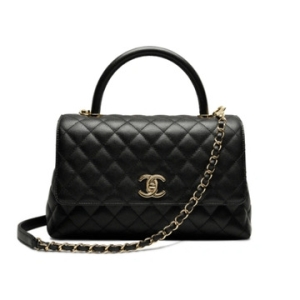 샤넬 코코 핸들 캐비어 미듐 플랩백_A92991 B05061 94305