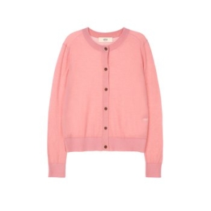 핑크 단색 캐시미어 가디건 VLSW5A361P2