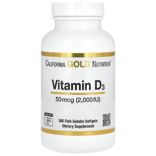 캘리포니아골드뉴트리션 비타민 D3 50mcg (2000IU) 360캡슐