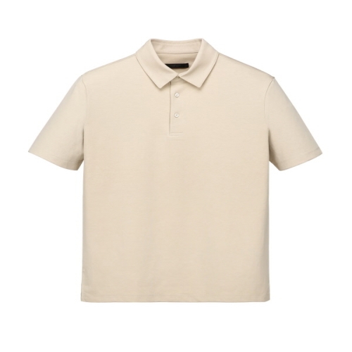 질스튜어트 뉴욕 GENTLE JERSEY 라이트베이지 반팔 카라 레귤러핏 티셔츠 JNTS5B201I1