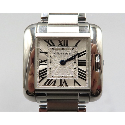 까르띠에 여성 탱크 앙글레즈 스몰 쿼츠_W5310022