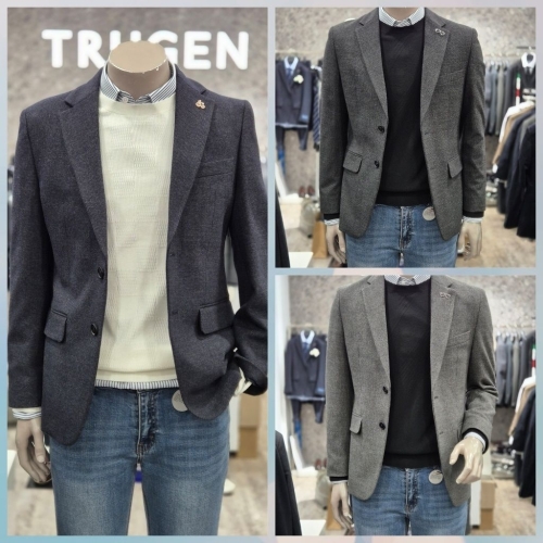 트루젠 남자 사방스판 피치 기모 데일리 셋업 자켓 EWMKJ051 지금부터 꽃샘추위까지