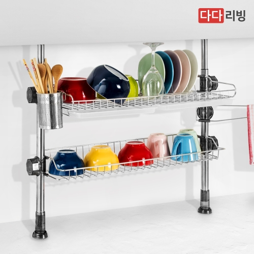 다다리빙  기둥식 식기건조대 600 2단